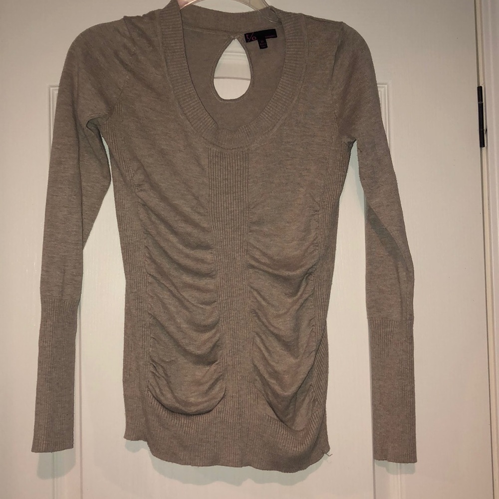 Beautiful tan sweater with keyhole accent